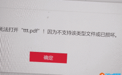 为什么无法成功打开PDF文件并遇到错误提示？