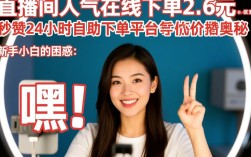 2.6元秒赞！24小时自助下单平台，直播间人气爆发！