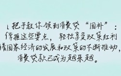 轻松掌握消费贷国补领取攻略