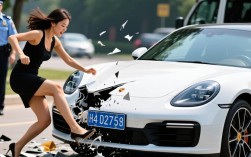 女子因情感纠纷踹保时捷，警方调查回应