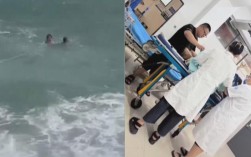 英勇救人！血染征途，男子成功从大海中上岸