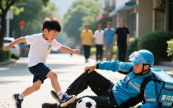 少年踢球不慎绊倒外卖员，赔偿3.5万引发社会关注