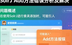 在使用SolrJ的add方法时频繁报错，如何排查和解决这一难题？