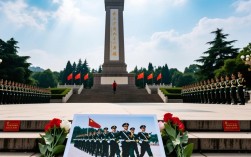 长沙会战碑前九三阅兵影像再现