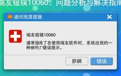 瑞友软件报错10060问题解析