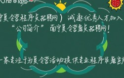 南宁夏令营程序员招聘，有哪些独特机遇和挑战？