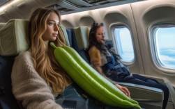 女子带1米长巨大豆荚坐飞机引围观