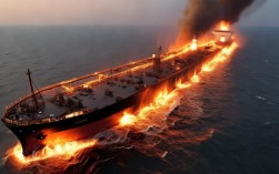 一油轮试图通过霍尔木兹海峡被击中