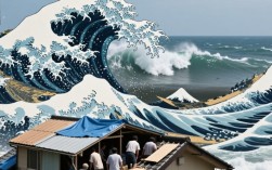 日本海啸惊魂，民众紧急集结屋顶避难