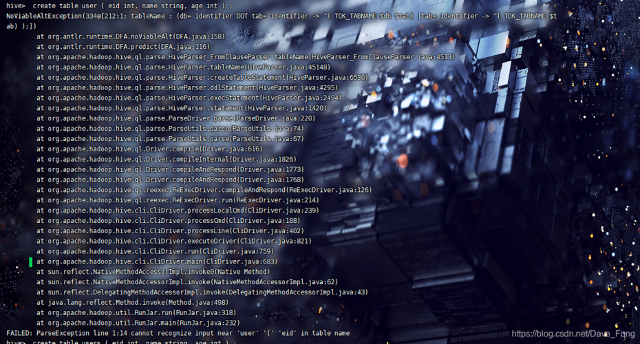 为什么在Hive中创建表时会出现报错？-图2