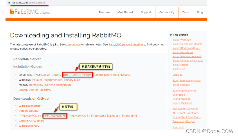 在CentOS系统上安装RabbitMQ时，为什么必须先安装Erlang？，这个问题涉及到软件依赖和系统兼容性。RabbitMQ是基于Erlang语言开发的，因此在安装RabbitMQ之前需要确保系统上已经安装了Erlang环境。-图1