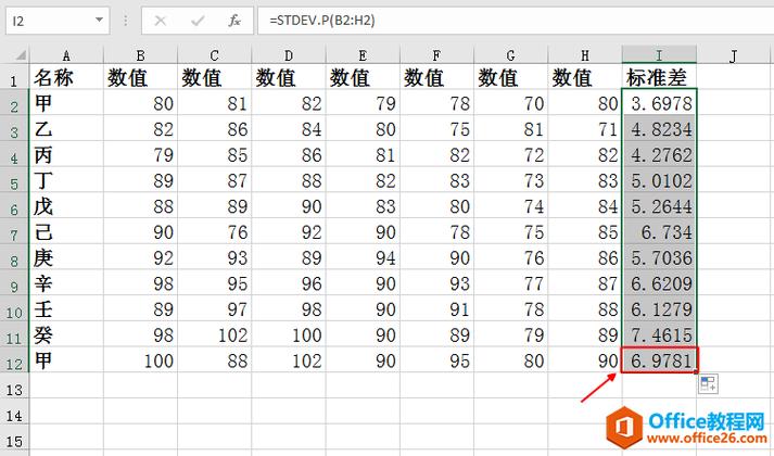 如何在Excel中计算标准差？-图1