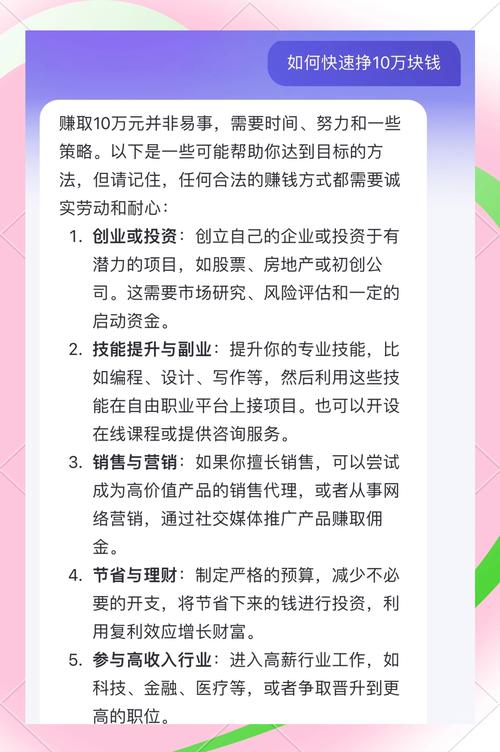 轻松实现年入10万,揭秘实用赚钱策略与技巧-图1 轻松实现年入10万,揭秘实用赚钱策略与技巧-图1