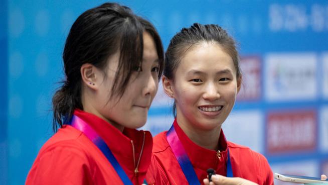 陈芋汐与掌敏洁合力夺金，女双10米台金牌花落中国-图2