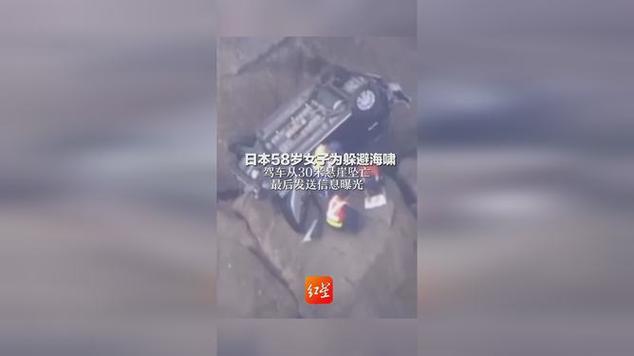 女子海啸逃生时驾车坠30米悬崖身亡-图2