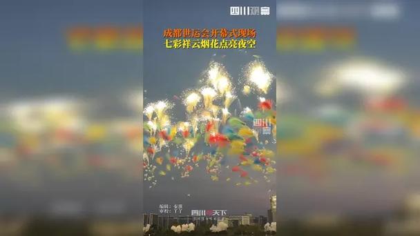 世运会烟花秀，璀璨夜空，视觉盛宴-图2