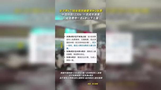 高铁超员被要求补票,女子带4娃仅购1票引关注-图2 高铁超员被要求补票,女子带4娃仅购1票引关注-图2