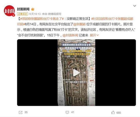 张靓颖旧居楼道粉丝涂鸦事件引发社区关注-图1