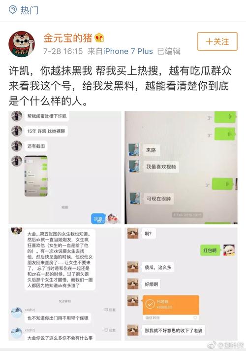 许荔莎曝光许凯劈腿事件，寻求道歉-图3