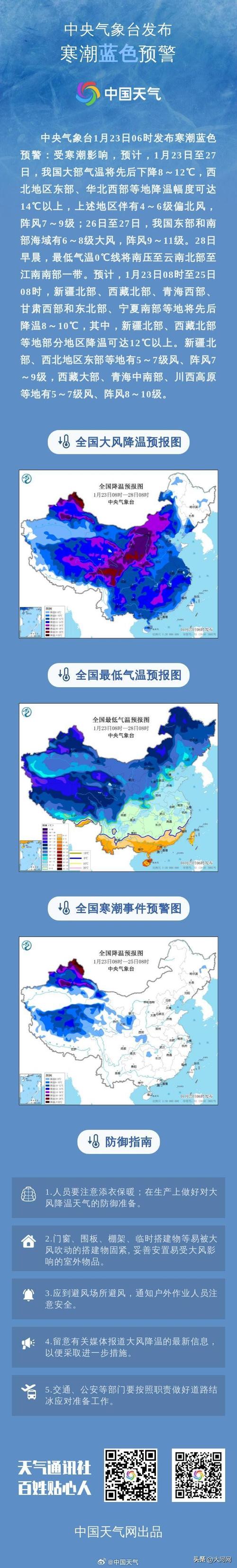 大范围降温，4℃至8℃冷空气即将来袭-图1