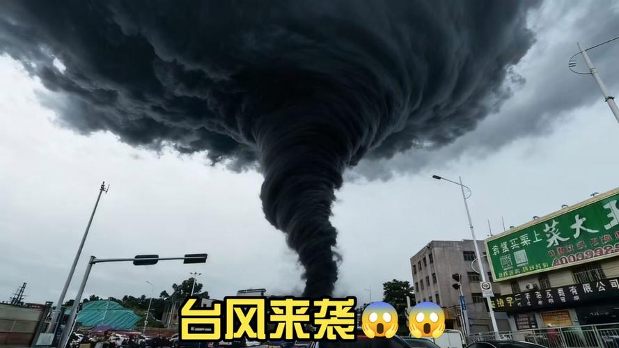桦加沙暴席卷阳江，湖面狂涛树影摇曳-图1