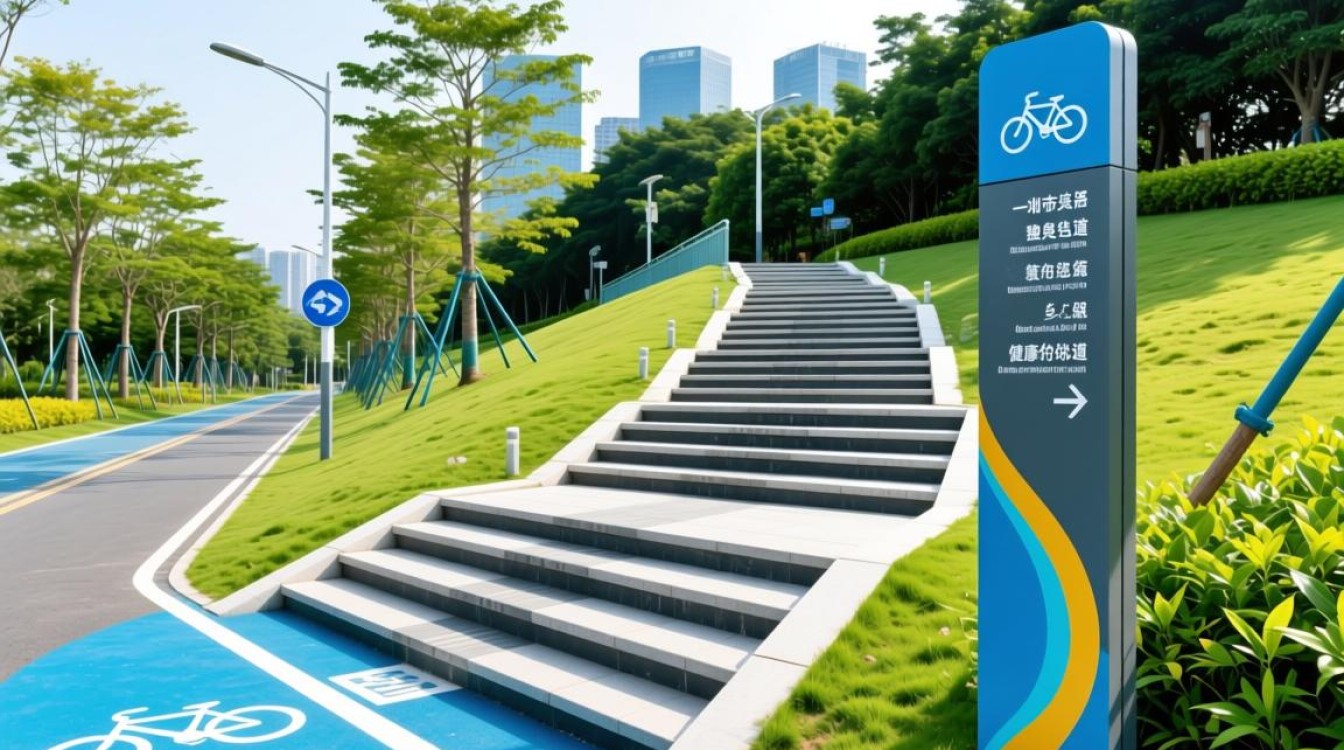 深圳骑行道地标指引引发争议，台阶设计引关注-图3