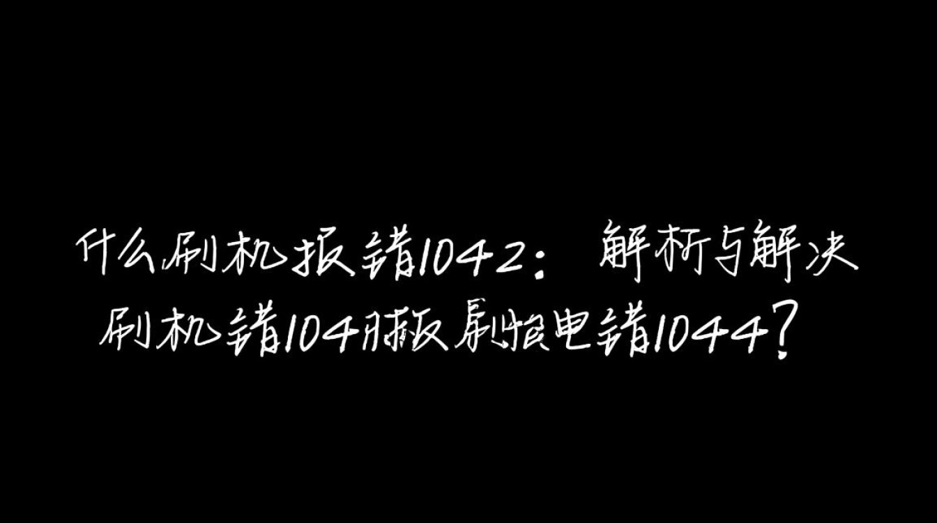 解决刷机报错1042，专业指南与修复方法-图1