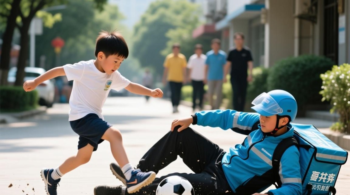 少年踢球不慎绊倒外卖员，赔偿3.5万引发社会关注-图1