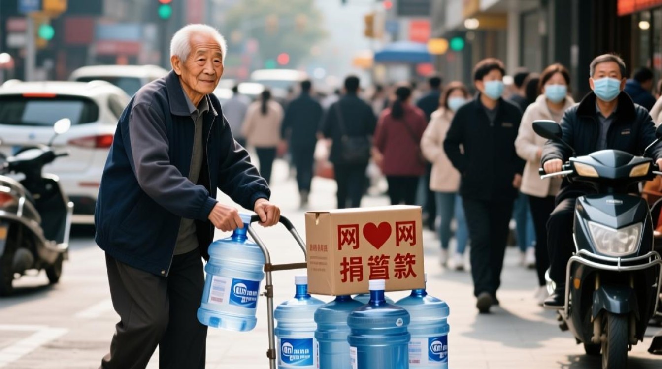 87岁大爷义务送水引关注，网友慷慨捐款助力送推车-图2