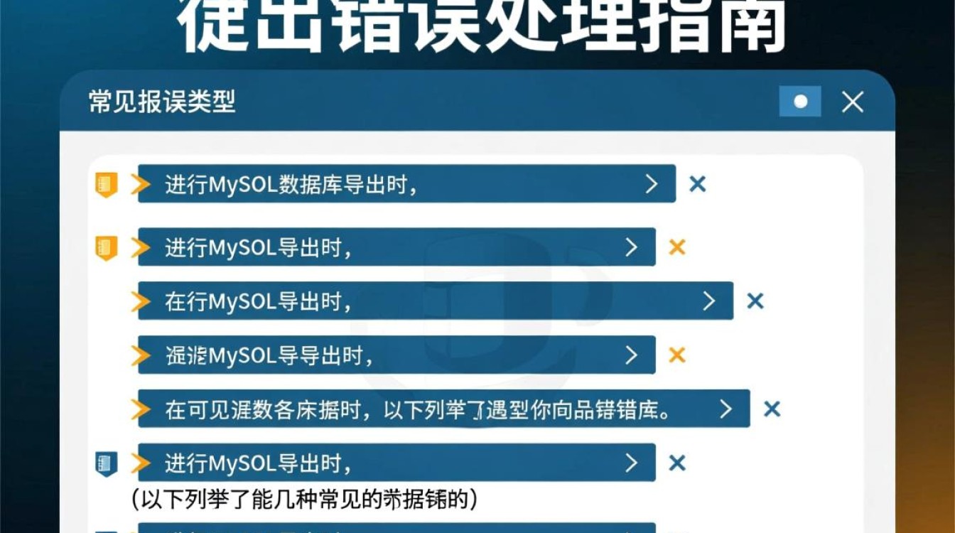 MySQL导出数据错误排查指南-图2 MySQL导出数据错误排查指南-图2