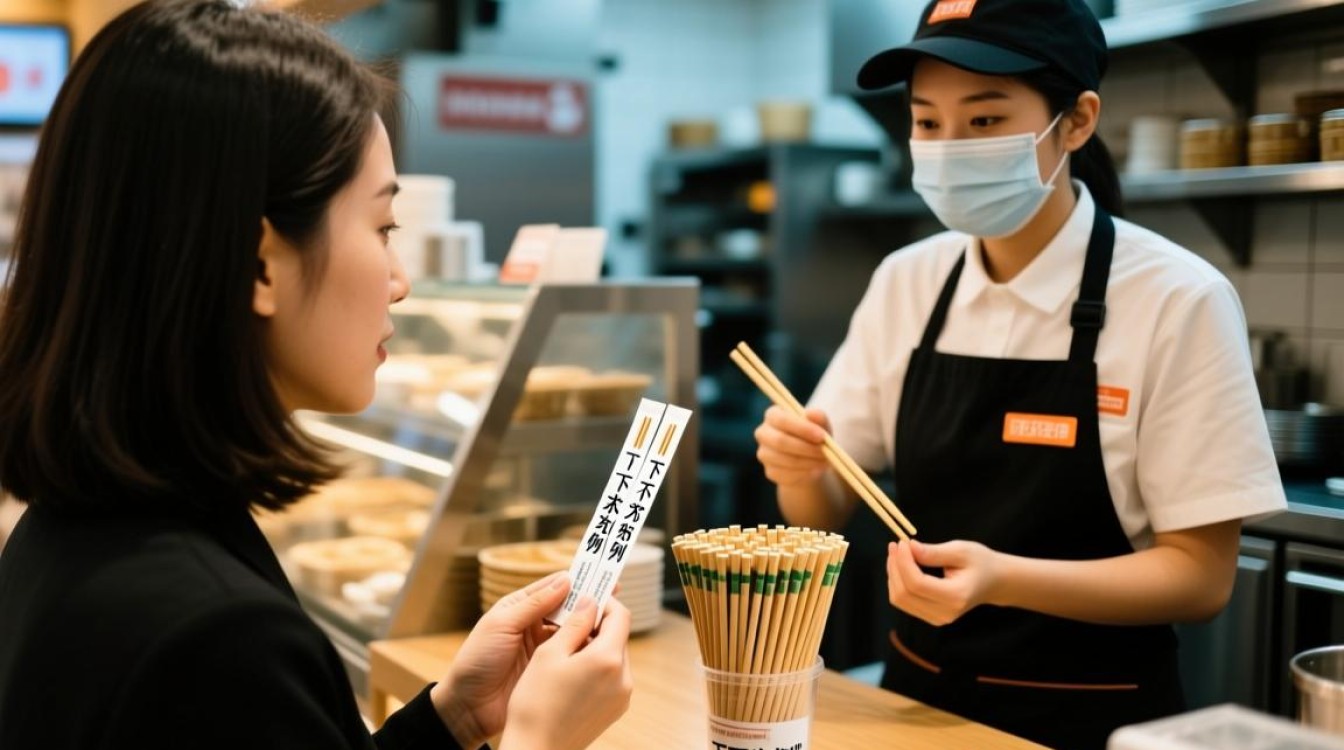一次性筷子使用引发争议，女子被告知下不为例-图1