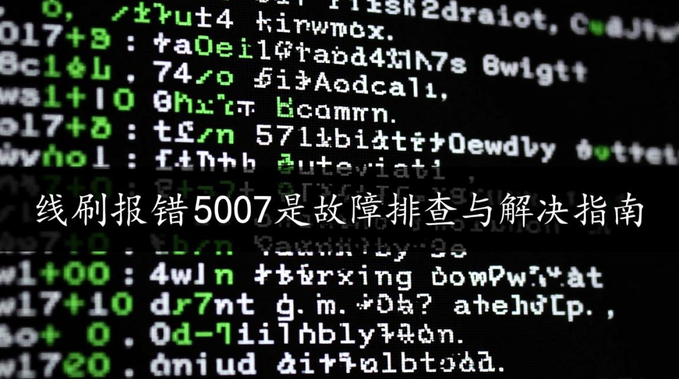 线刷故障解析，如何应对线刷报错5007问题-图1