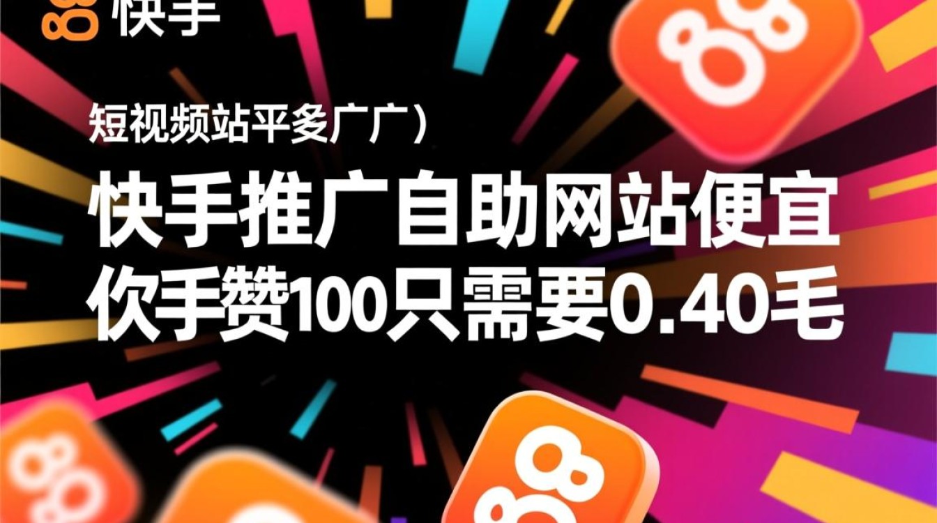 快手推广自助网站，低至0.40元获取100赞，价格实惠！-图1