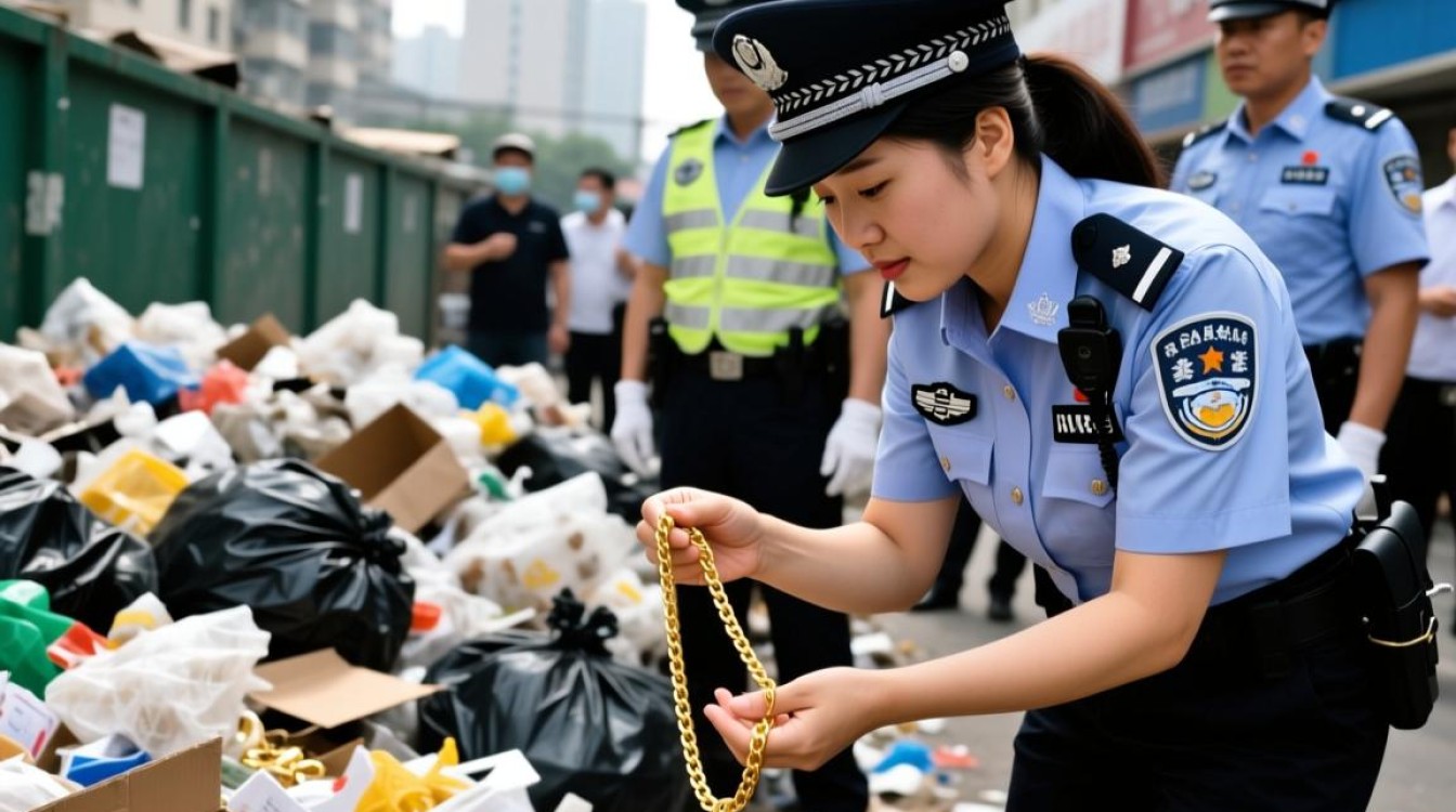 民警翻三吨垃圾助失主找回丢失金项链-图3 民警翻三吨垃圾助失主找回丢失金项链-图3