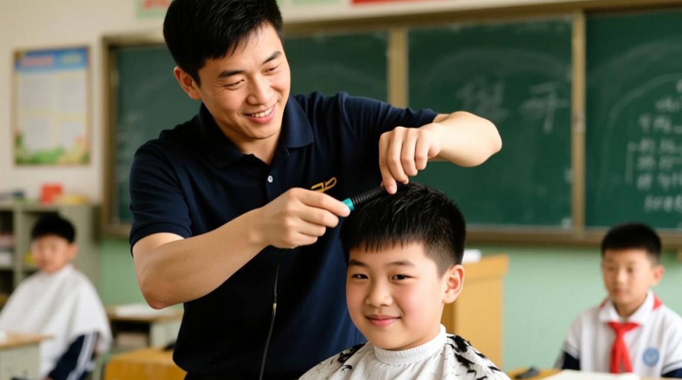 体育老师跨界技艺，为学生免费提供专业理发服务-图3