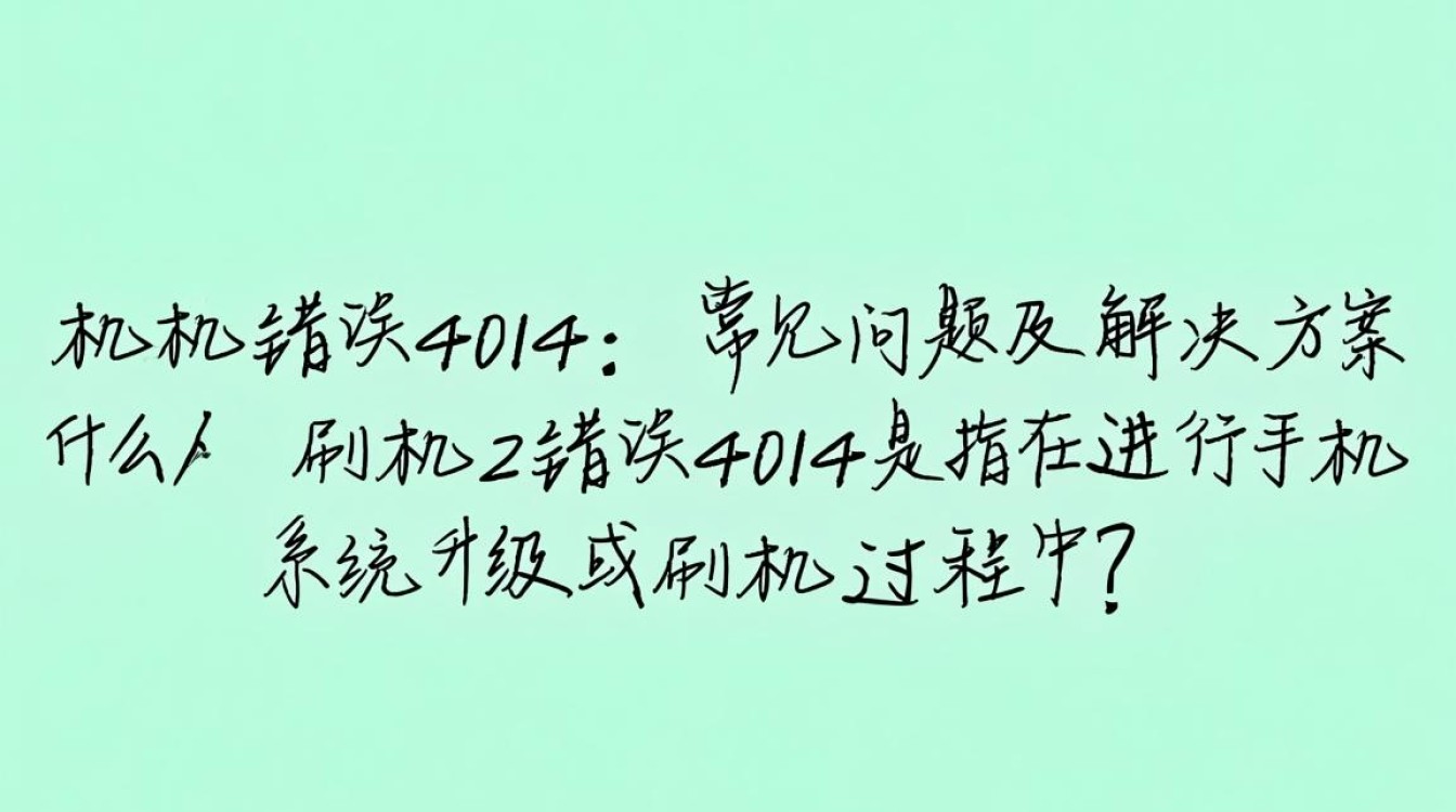 解决刷机难题，4014错误代码解析与修复-图3