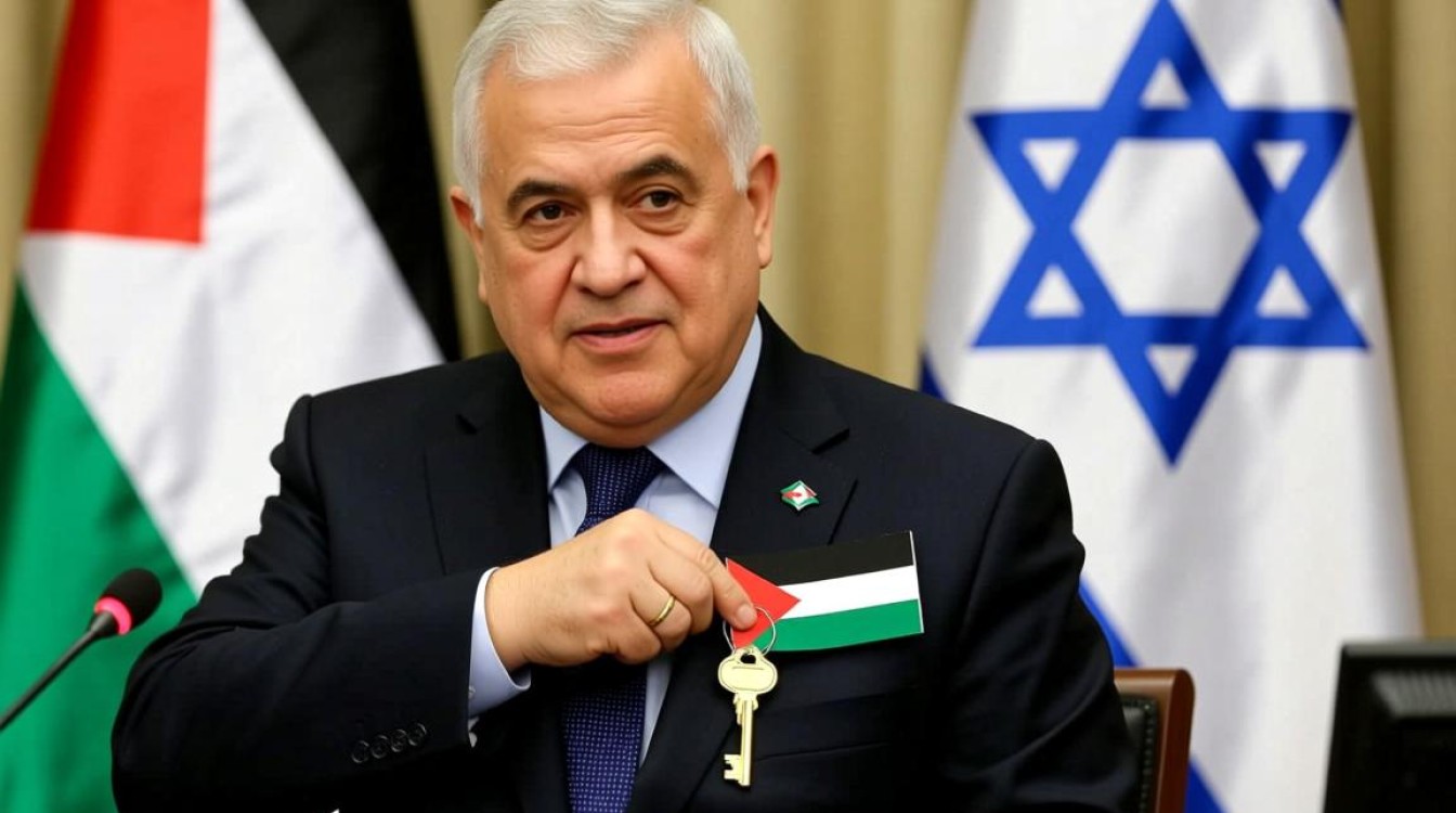 巴勒斯坦总统钥匙徽章引以方抨击-图1