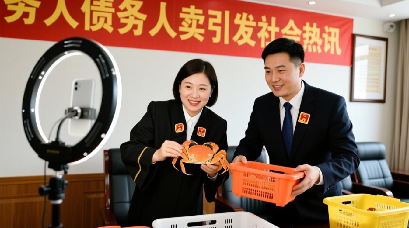 法官直播带货解债务困境，螃蟹成热门话题-图3