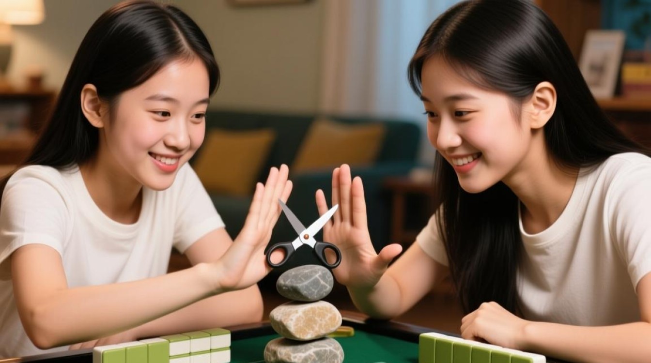 双胞胎姐妹默契满分，石头剪刀布绝杀技巧大揭秘-图2