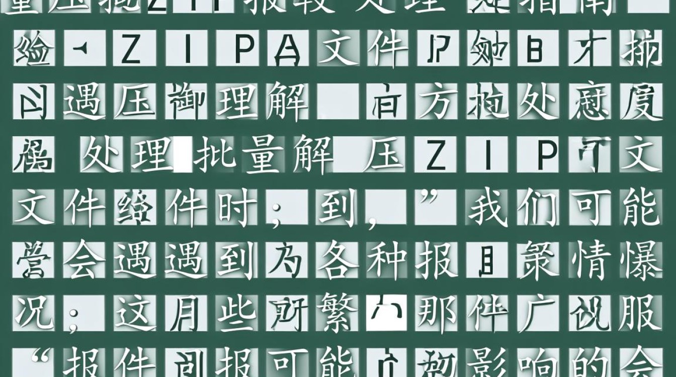 批量解压ZIP文件时常见错误解析-图3 批量解压ZIP文件时常见错误解析-图3