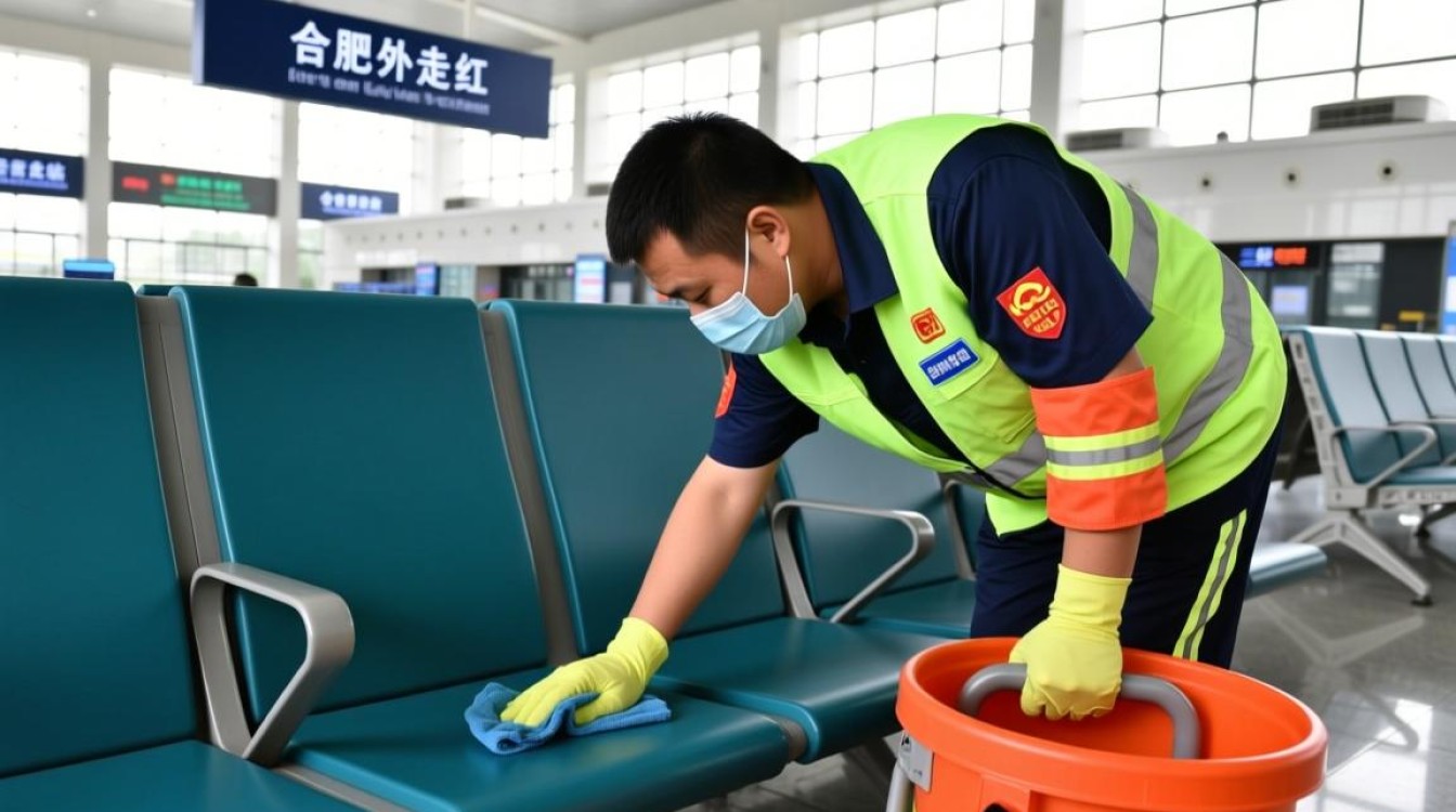 合肥保洁员擦拭座椅成网红现象引关注-图1