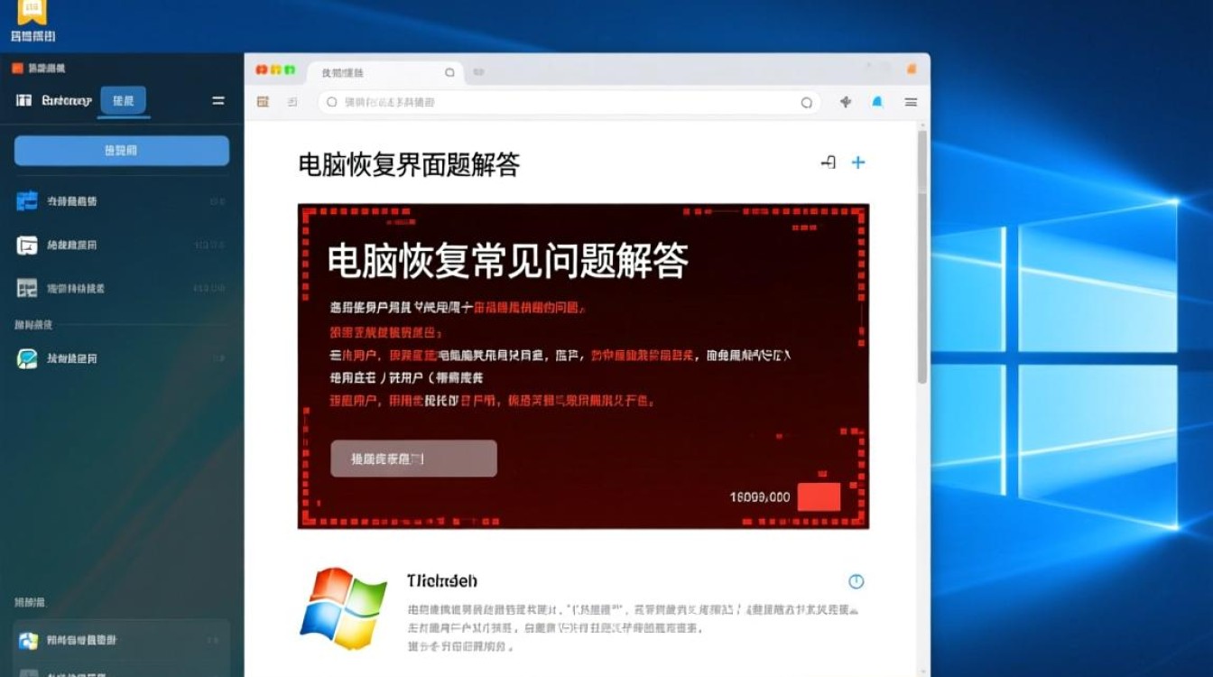 电脑恢复界面错误提示处理攻略-图1