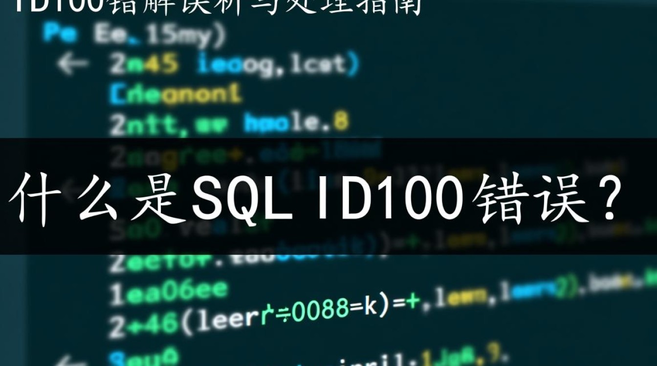 SQL ID 100 错误排查指南-图1