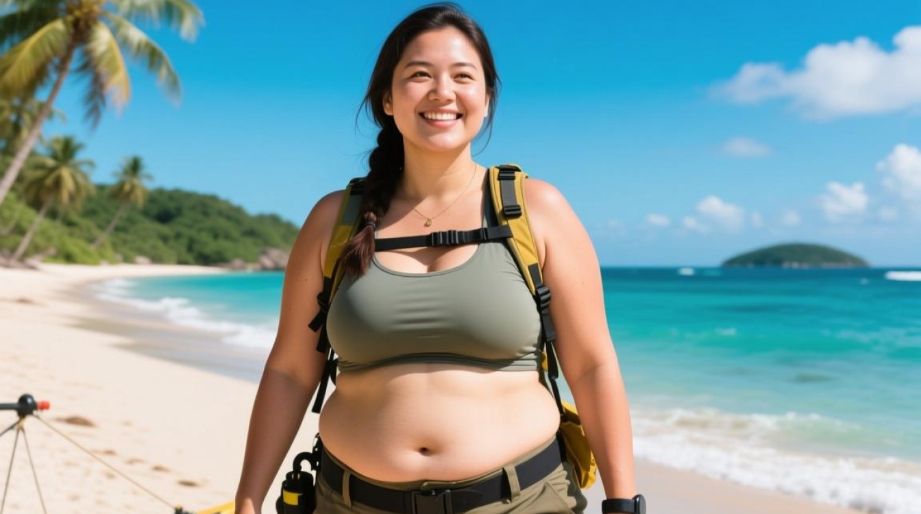 海岛求生35天，女子成功减肥28斤！-图1