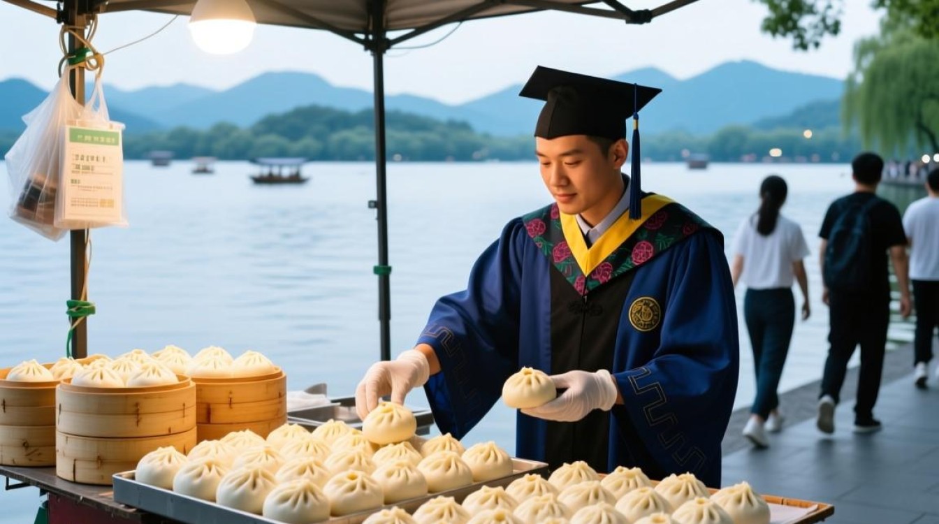 杭州硕士摆摊卖包子成网红现象-图1