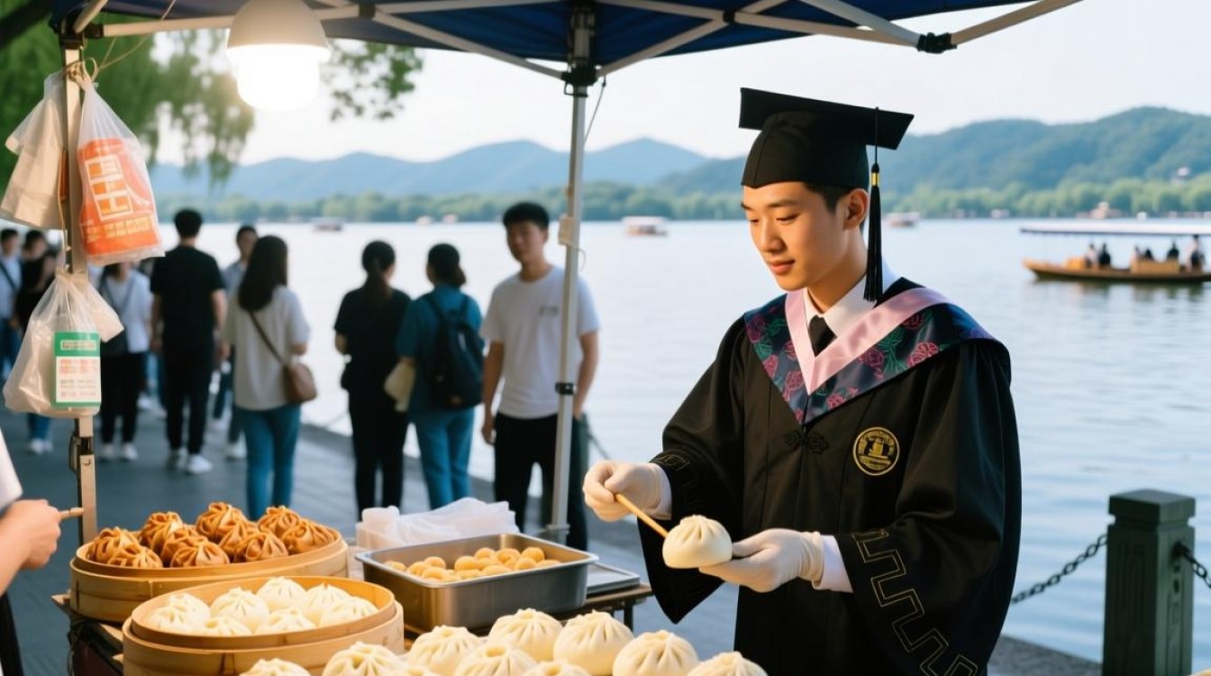杭州硕士摆摊卖包子成网红现象-图2