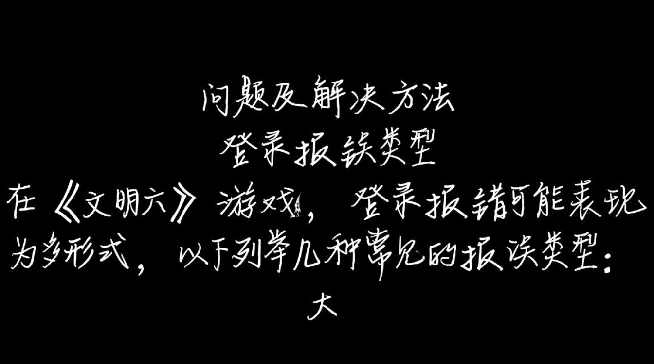 文明六登录故障紧急修复指南-图1 文明六登录故障紧急修复指南-图1