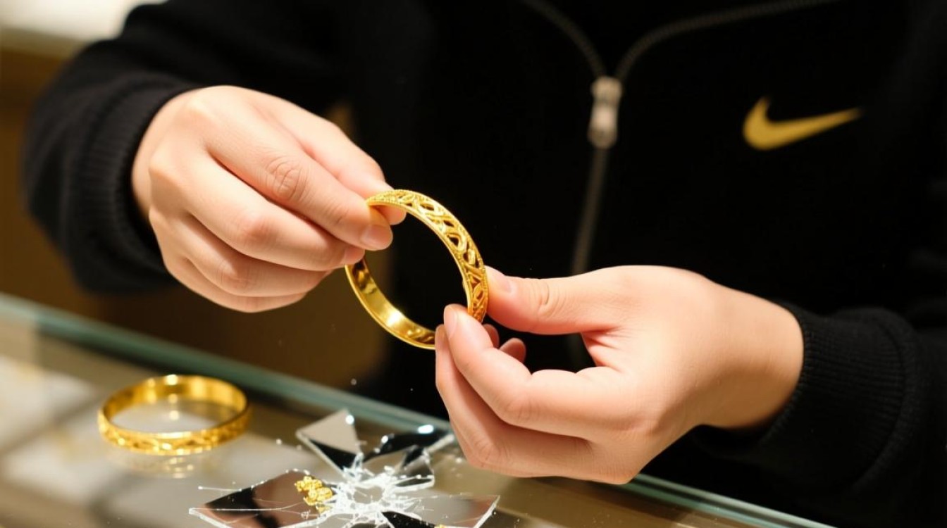 试戴金手镯引纠纷，顾客赔偿100元了结案-图2