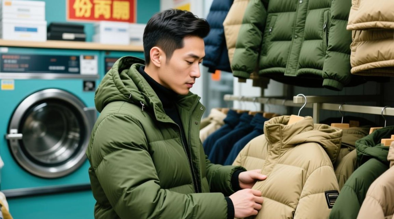 羽绒服选购，避开军绿色与卡其色？洗衣店老板有话说-图1