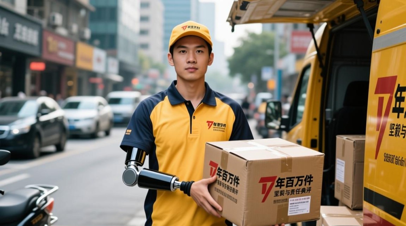 独臂快递员14年高效服务百万件货物，零差评口碑传颂-图1
